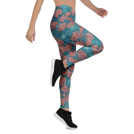 Pink Reef on a Leggings
