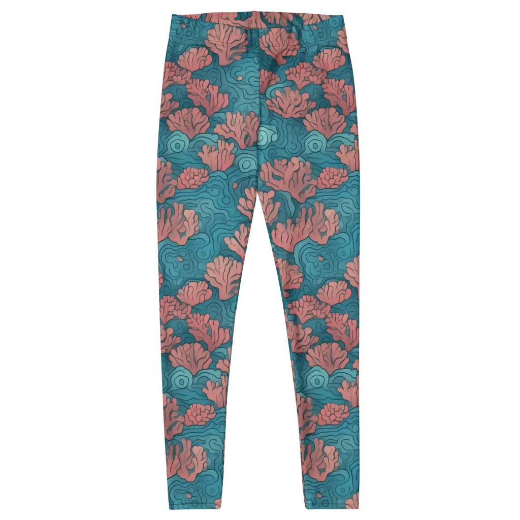 Pink Reef on Leggings — Front