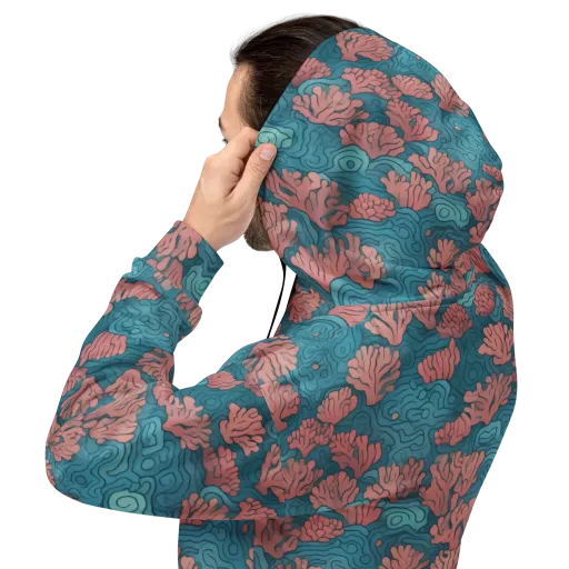 Pink Reef on a Hoodie