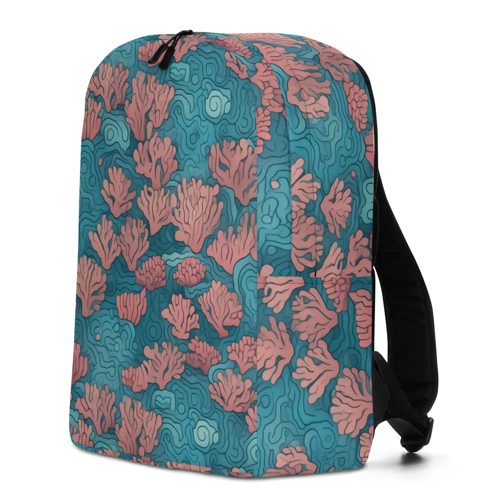 Pink Reef on Minimalist Backpack — Left