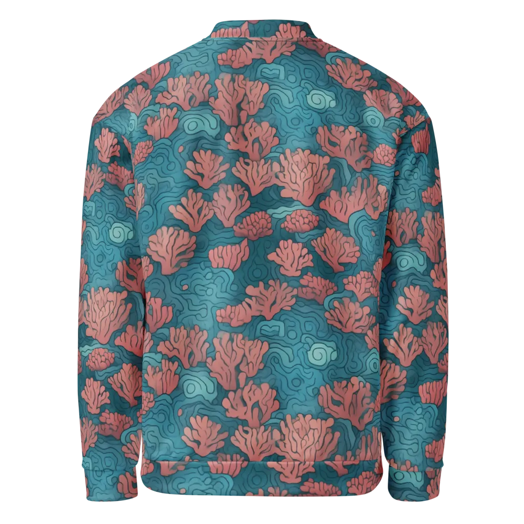 Pink Reef on Bomber Jacket — Back