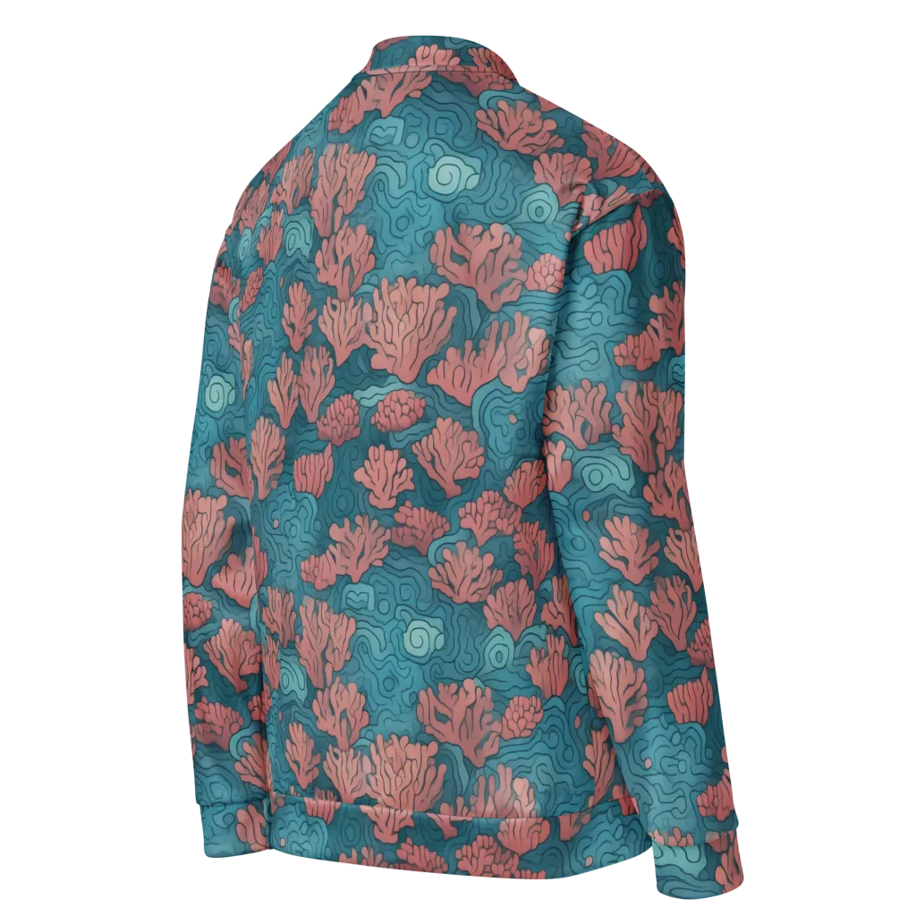 Pink Reef on Bomber Jacket — Right Back