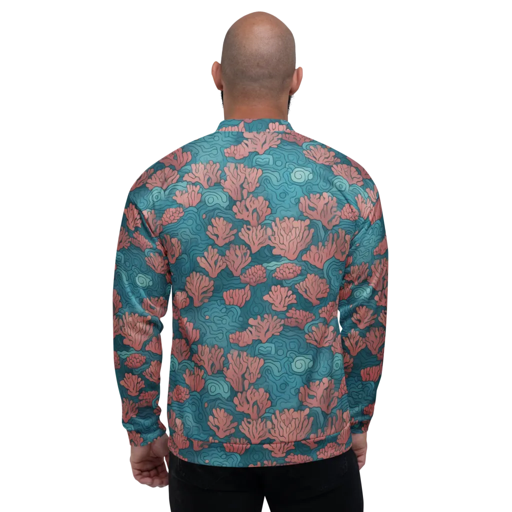 Pink Reef on Bomber Jacket — Back