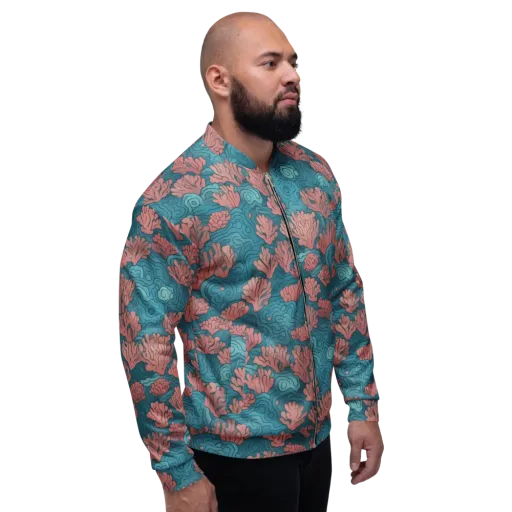 Pink Reef on a Bomber Jacket