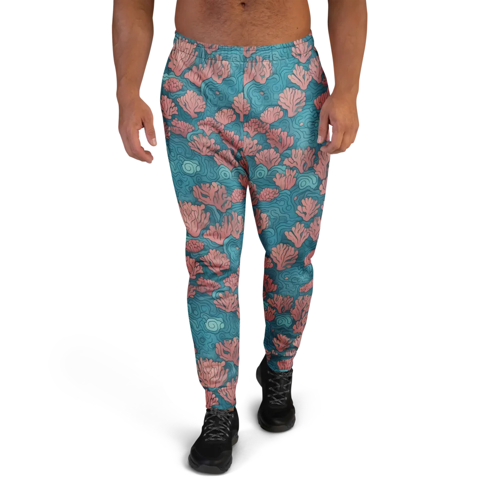 Pink Reef on Men's Joggers — Front