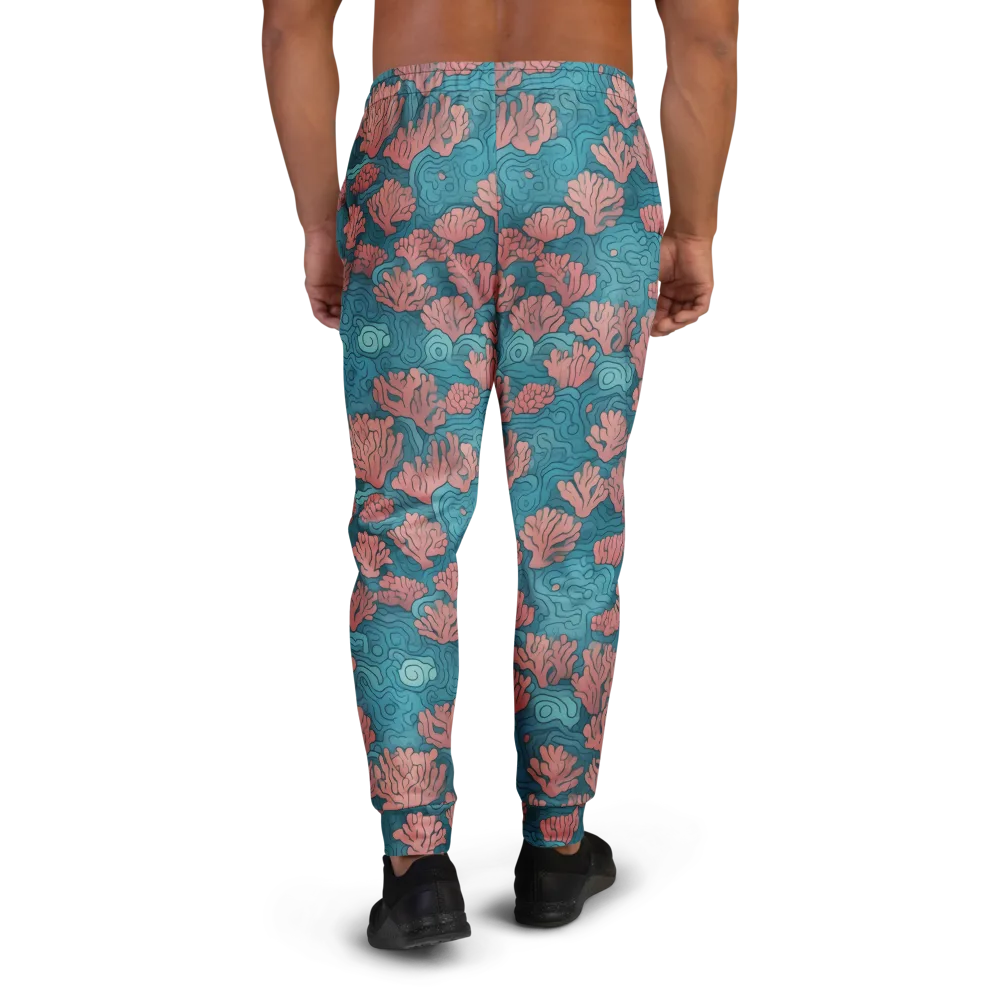 Pink Reef on Men's Joggers — Back