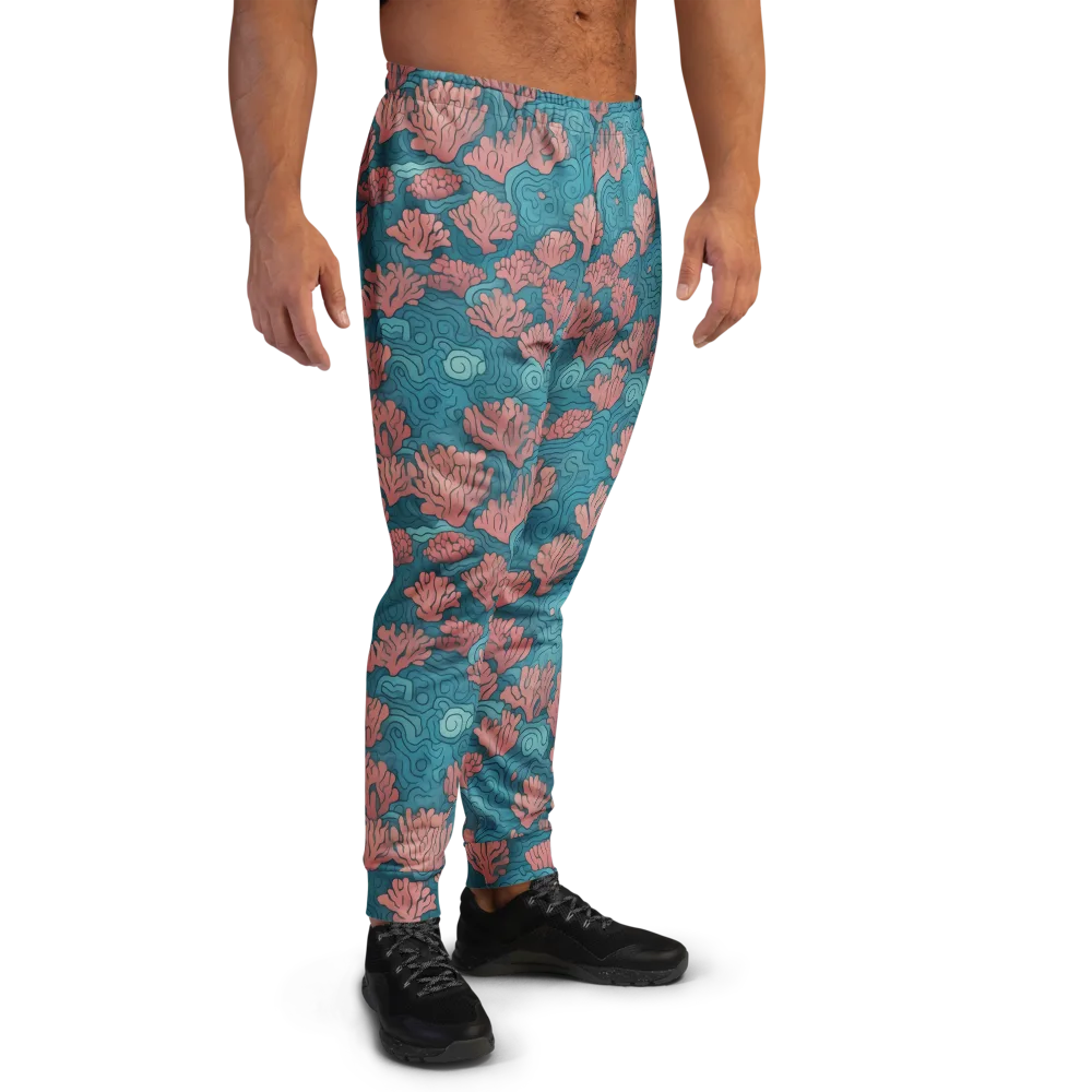 Pink Reef on Men's Joggers — Right