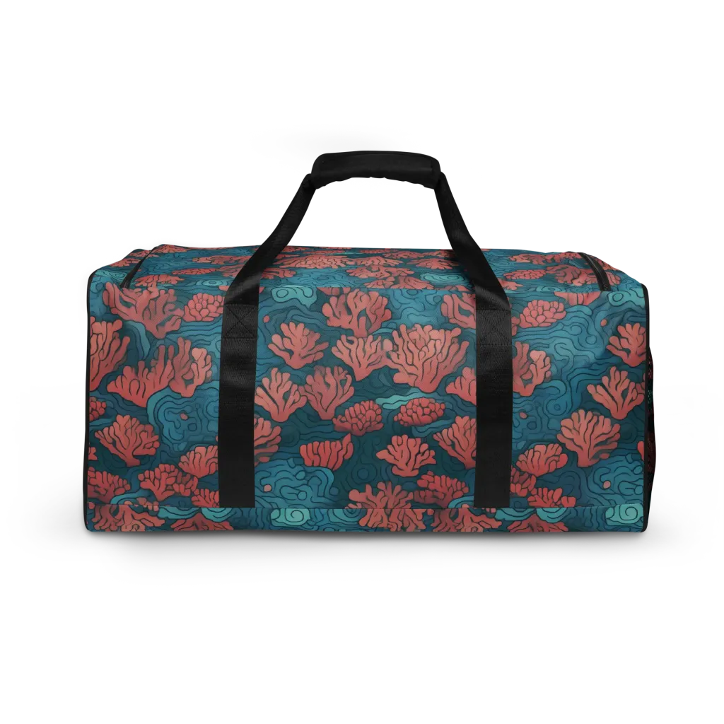 Pink Reef on Duffle Bag — Back