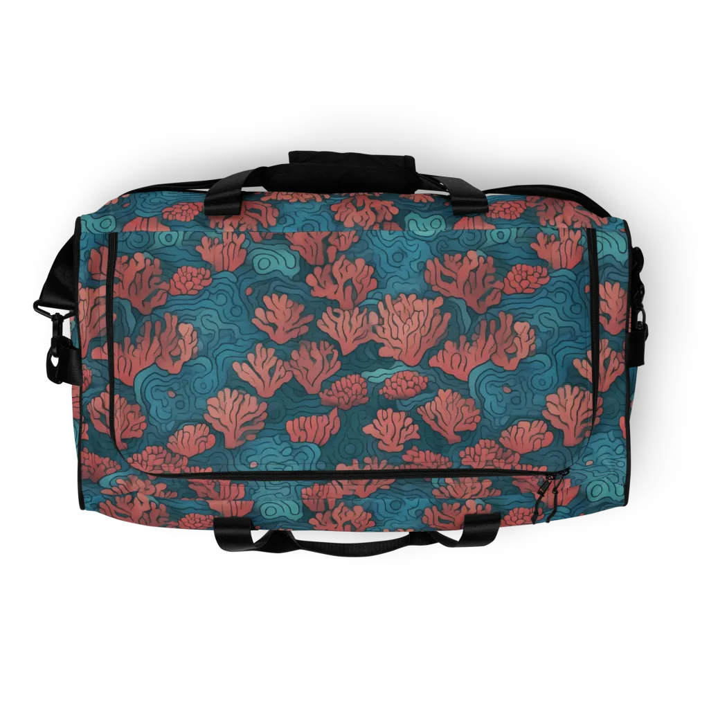 Pink Reef on Duffle Bag — Top