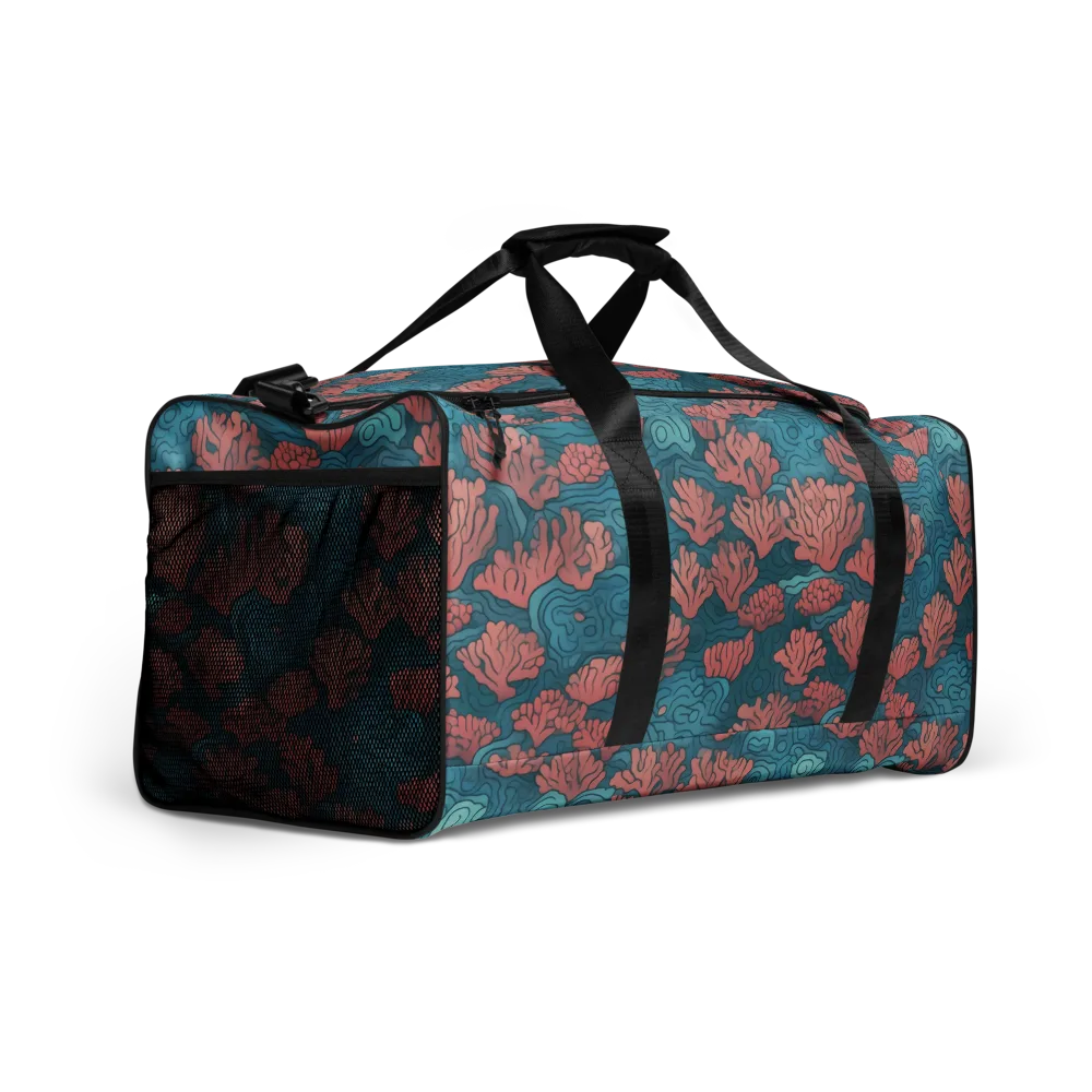 Pink Reef on Duffle Bag — Right Front