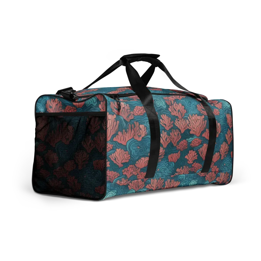 Pink Reef on Duffle Bag — Right Front