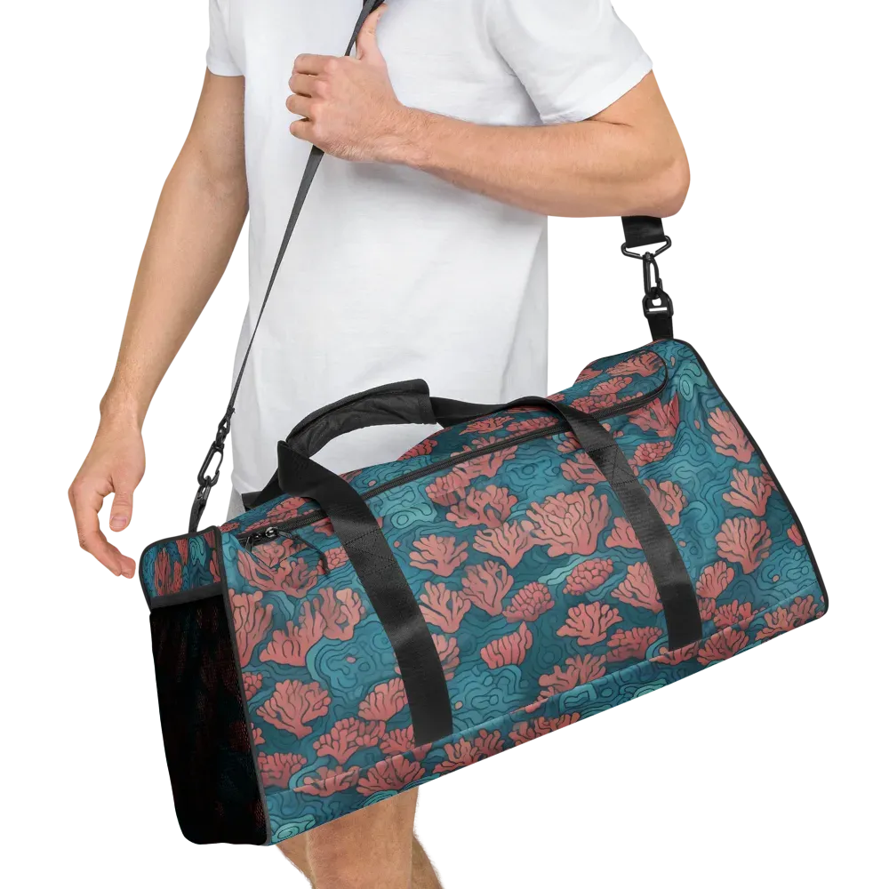 Pink Reef on Duffle Bag — Right Front