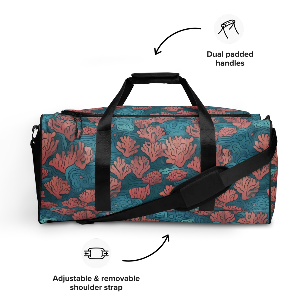 Pink Reef on Duffle Bag — Front