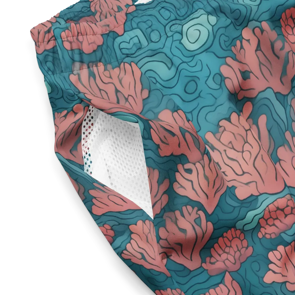 Pink Reef on Swim Trunks — Product details 2