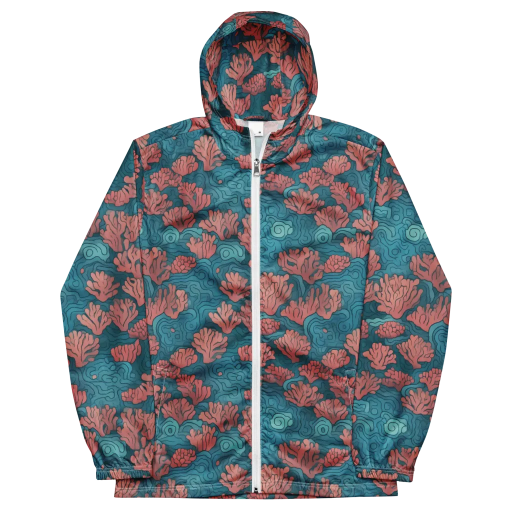 Pink Reef on Men's Windbreaker — Front