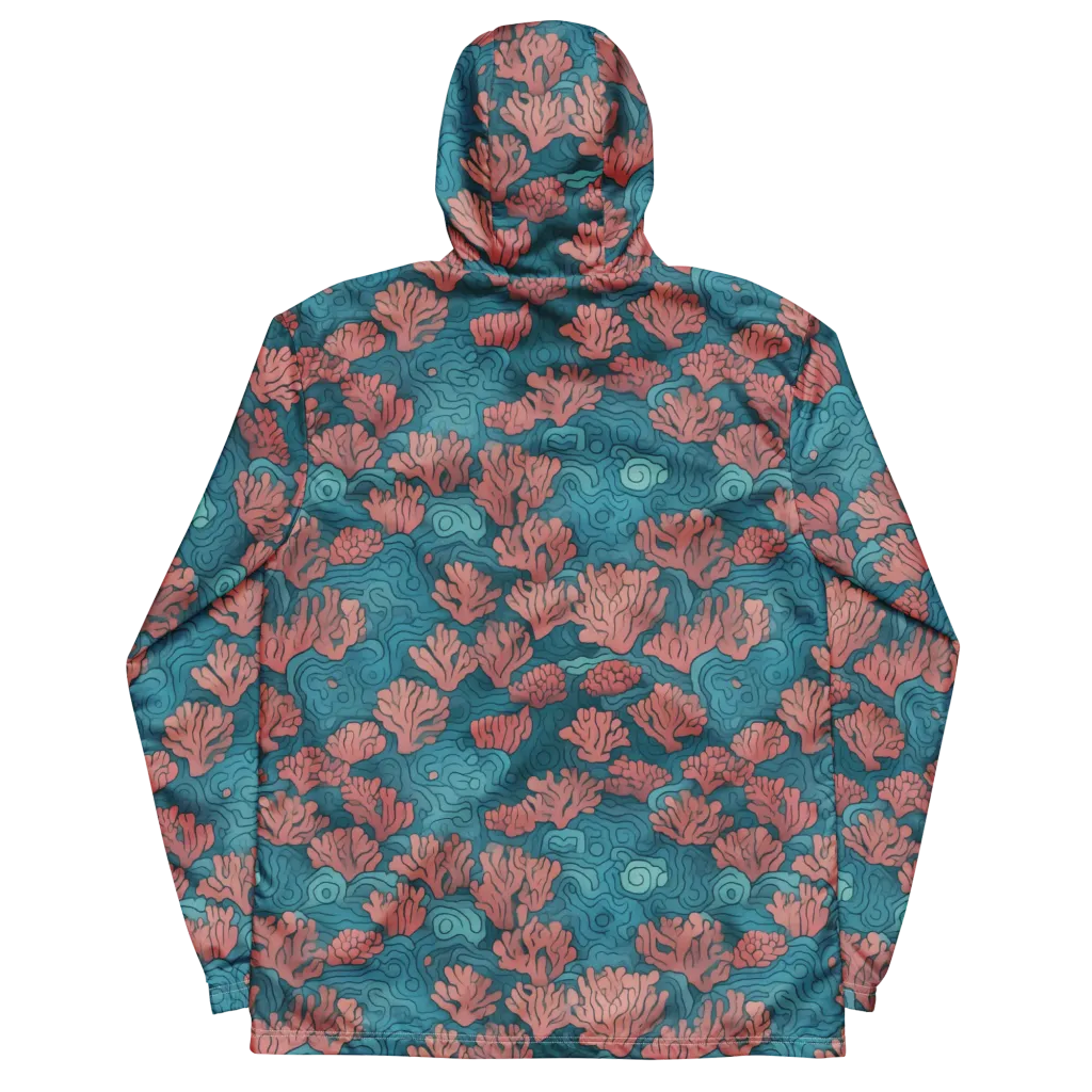 Pink Reef on Men's Windbreaker — Back