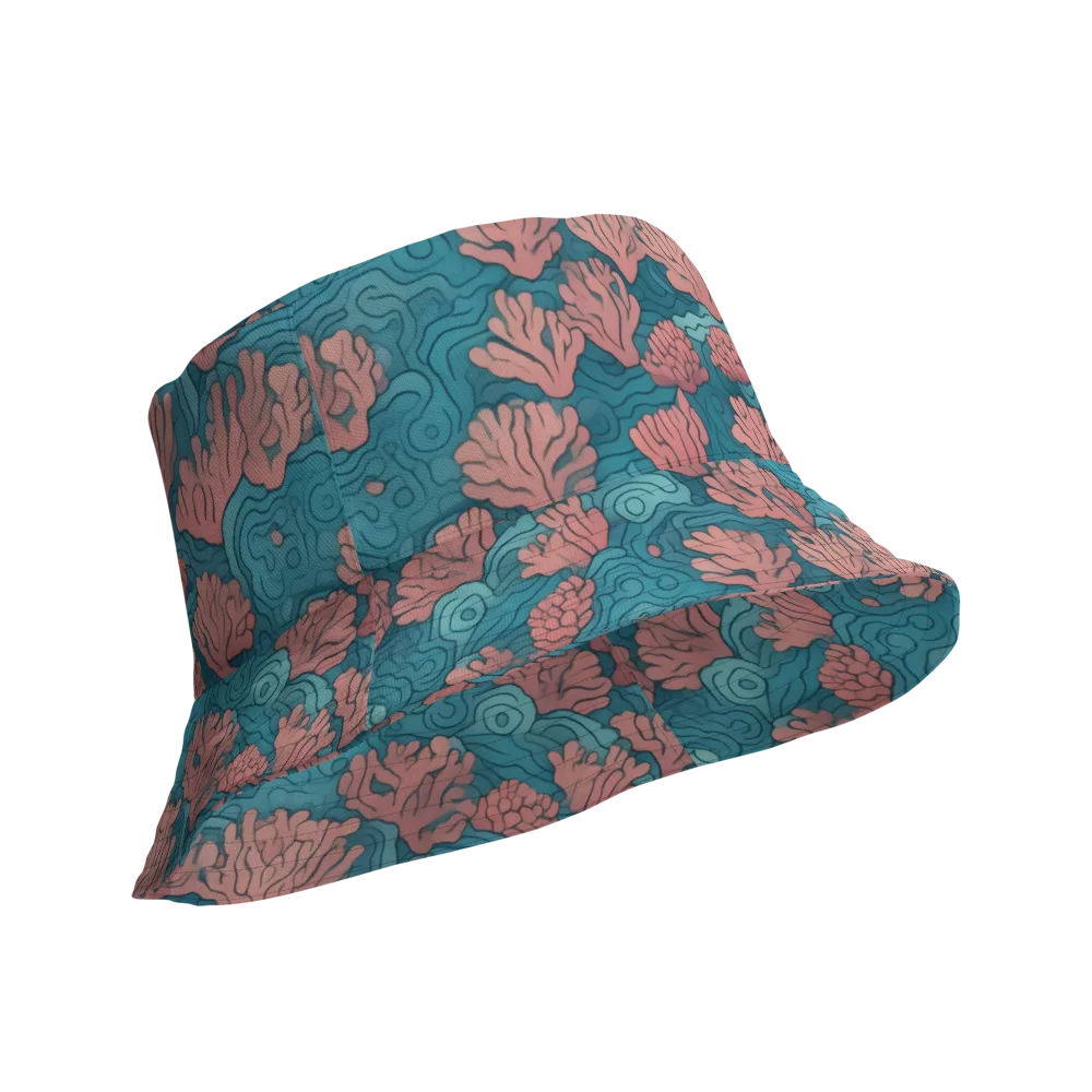 Pink Reef on Reversible Bucket Hat — Product details Outside