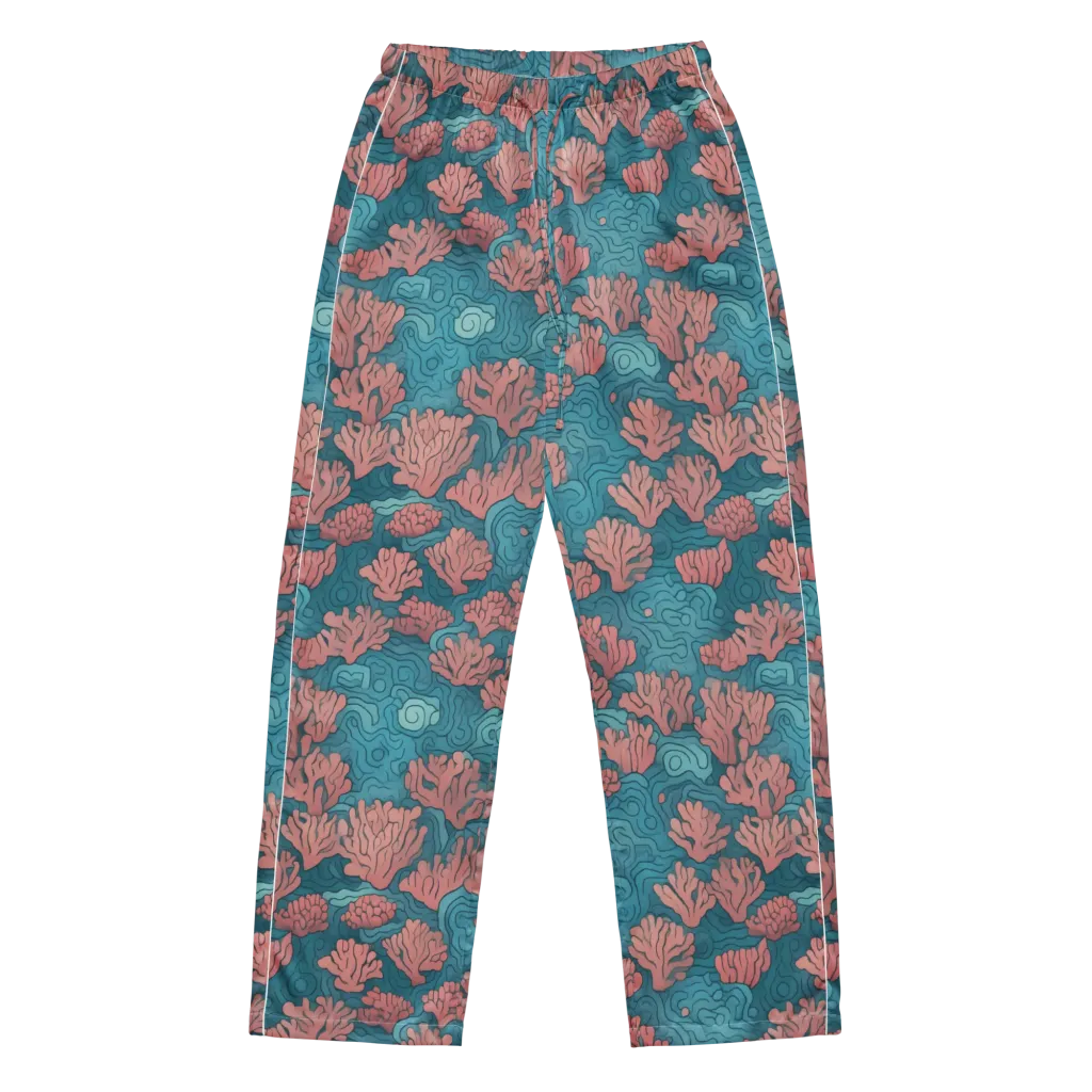 Pink Reef on Women's Pajama Pants — Front