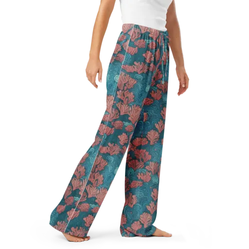 Pink Reef on a Women's Pajama Pants