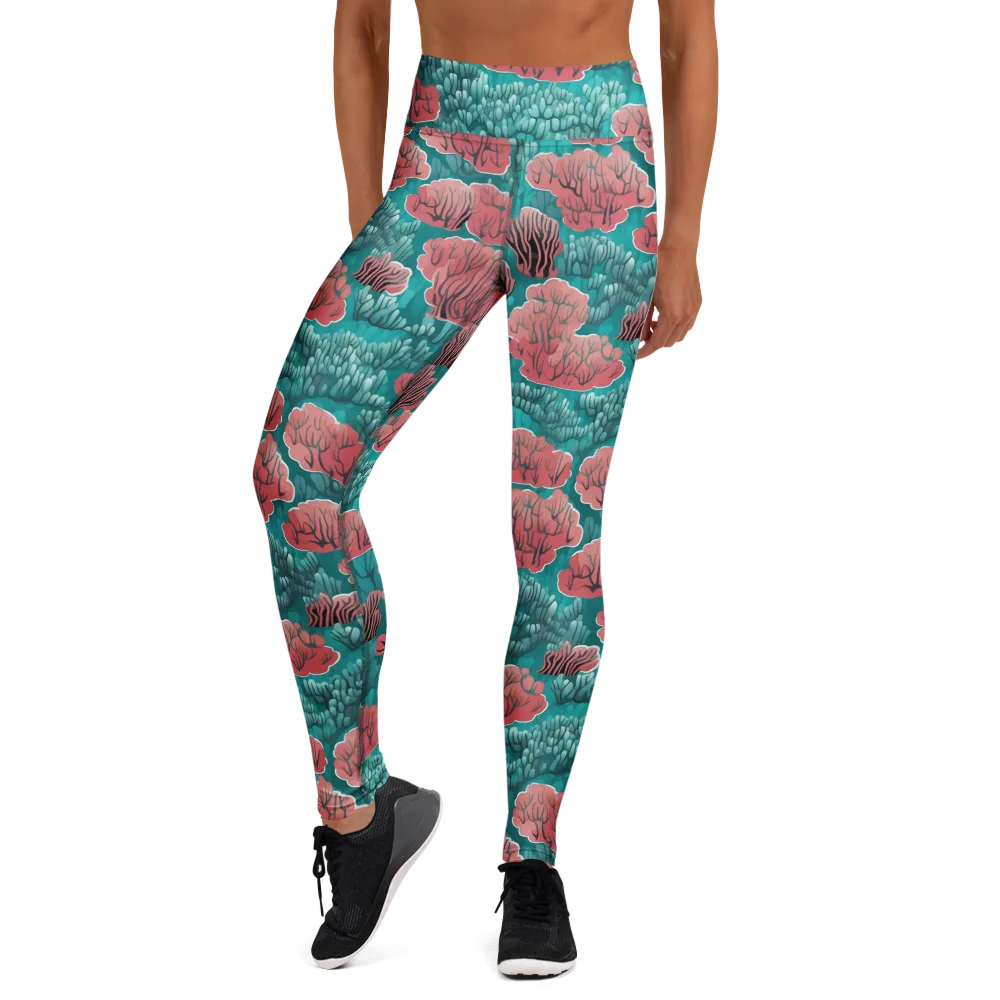 Aquatic Garden on Yoga Leggings — Front