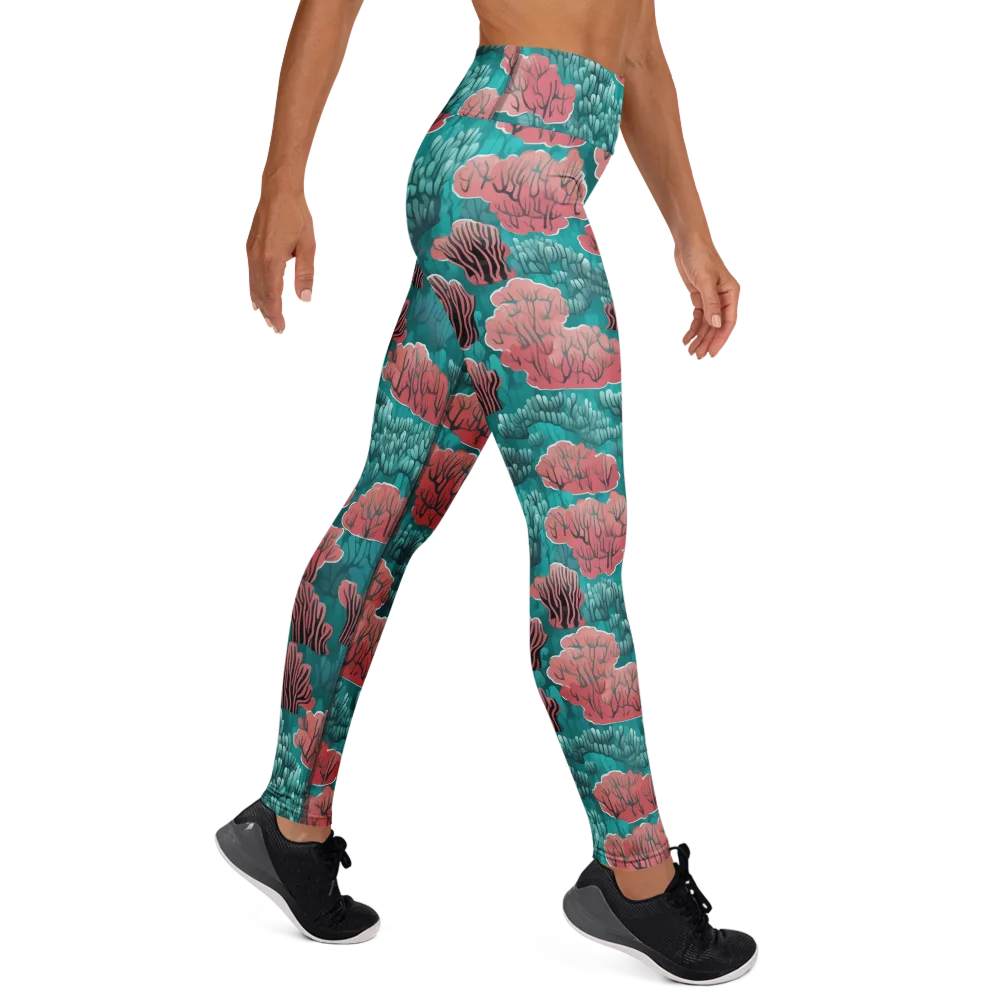 Aquatic Garden on Yoga Leggings — Right