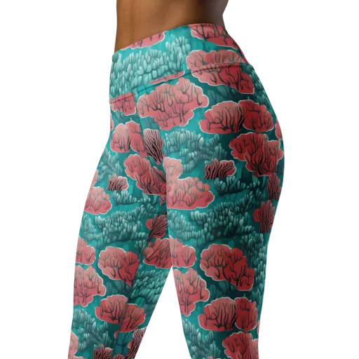 Aquatic Garden on a Yoga Leggings