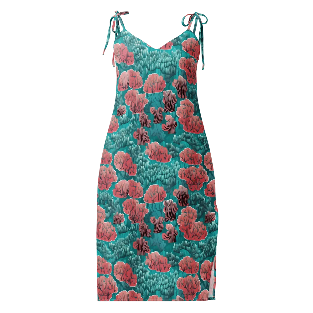 Aquatic Garden on Slip Dress — Front