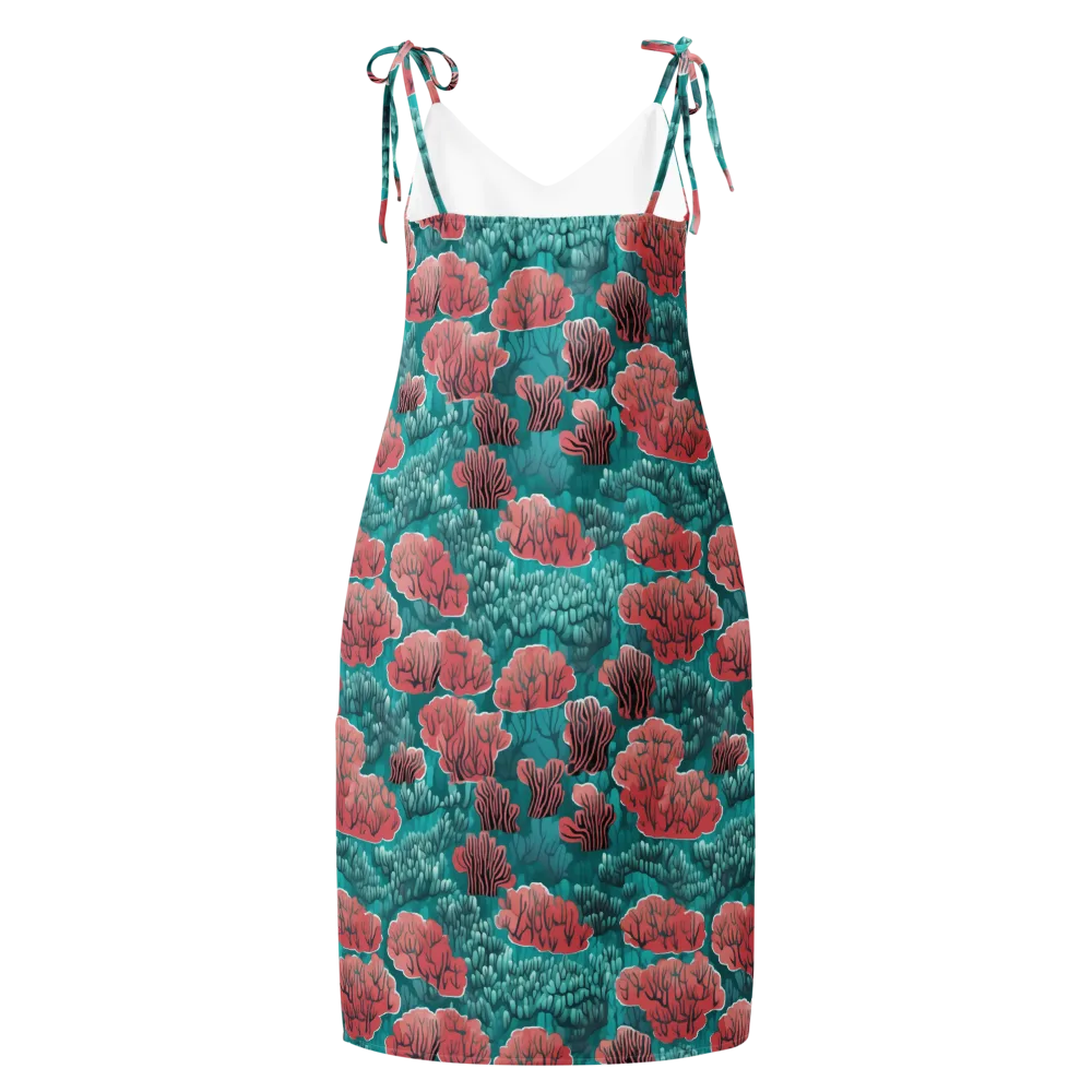 Aquatic Garden on Slip Dress — Back