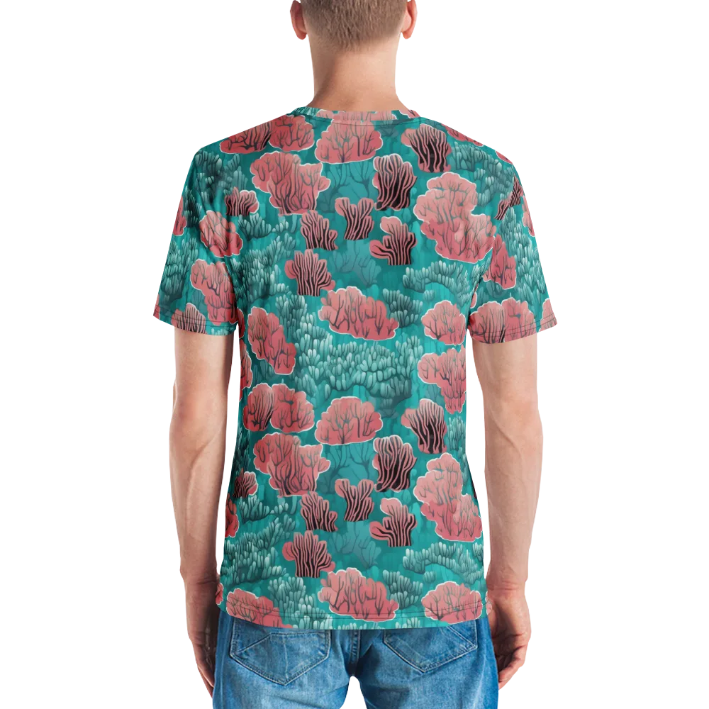 Aquatic Garden on Men's Crew Neck T-Shirt — Back