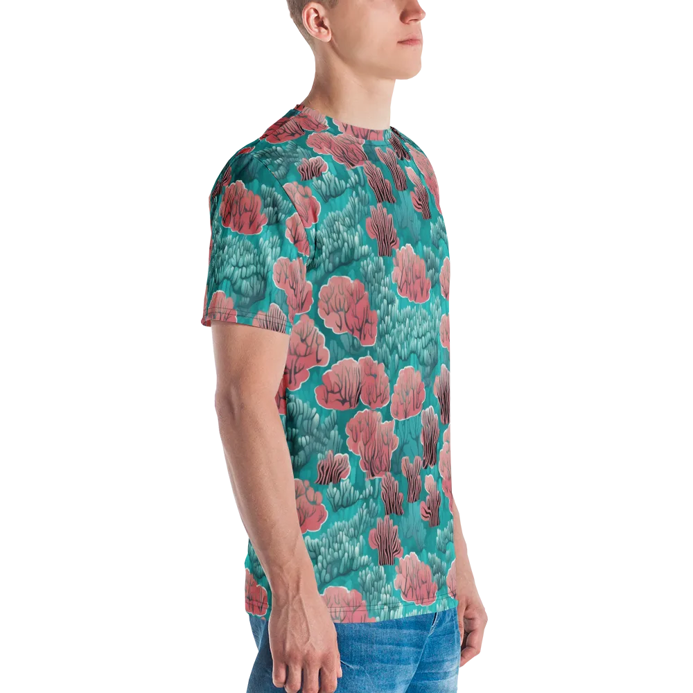 Aquatic Garden on Men's Crew Neck T-Shirt — Right