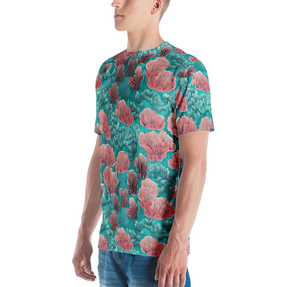 Aquatic Garden on Men's Crew Neck T-Shirt — Left