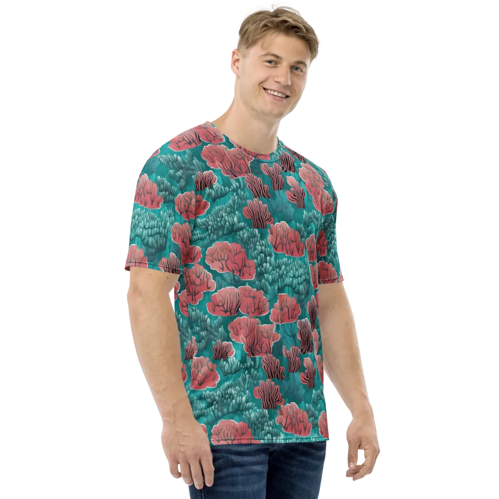 Aquatic Garden on Men's Crew Neck T-Shirt — Right