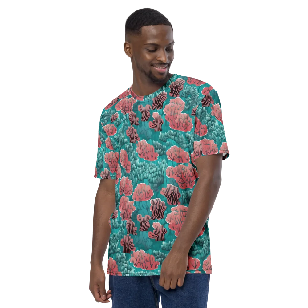Aquatic Garden on Men's Crew Neck T-Shirt — Left