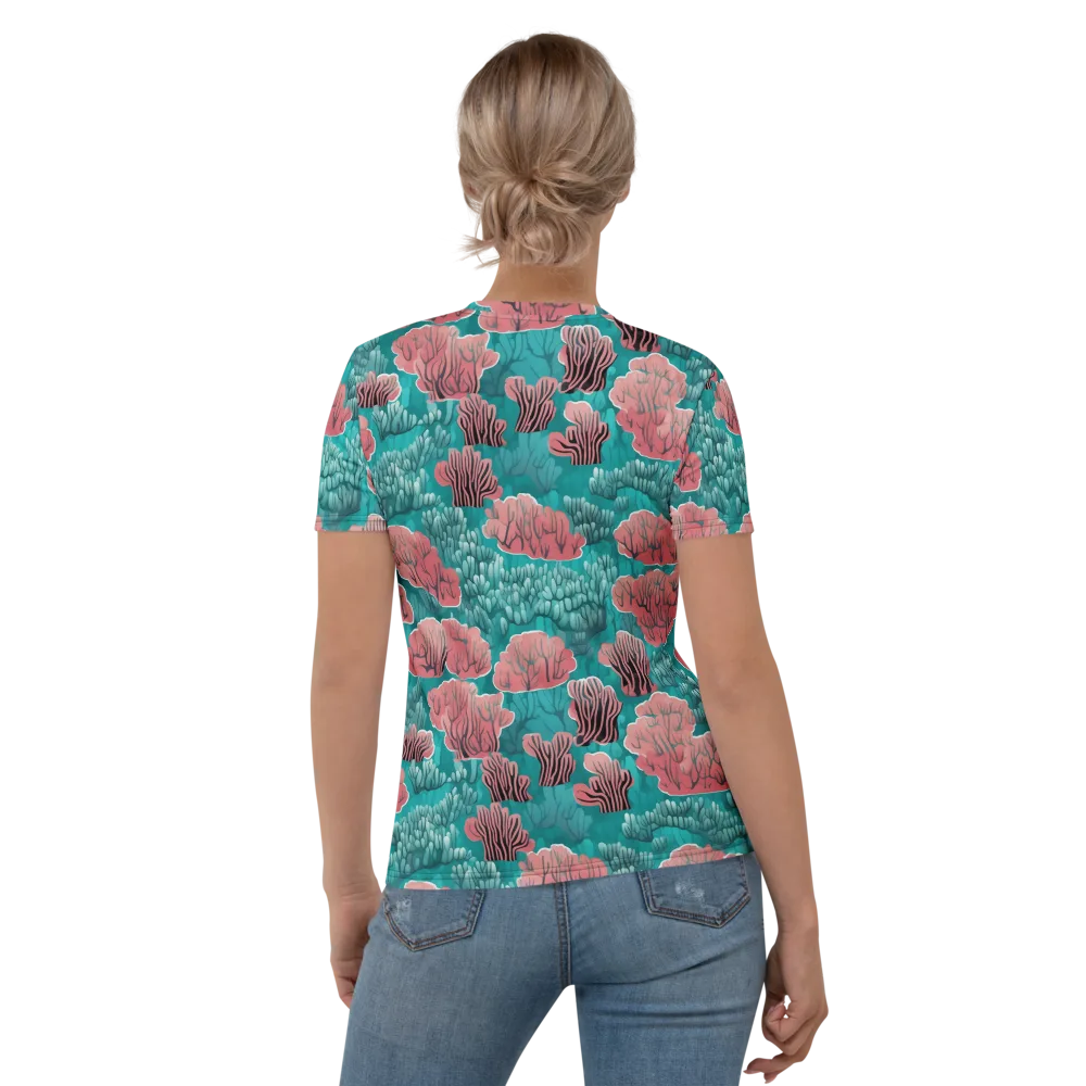 Aquatic Garden on Women's Crew Neck T-Shirt — Back