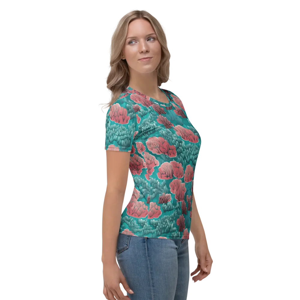 Aquatic Garden on Women's Crew Neck T-Shirt — Right