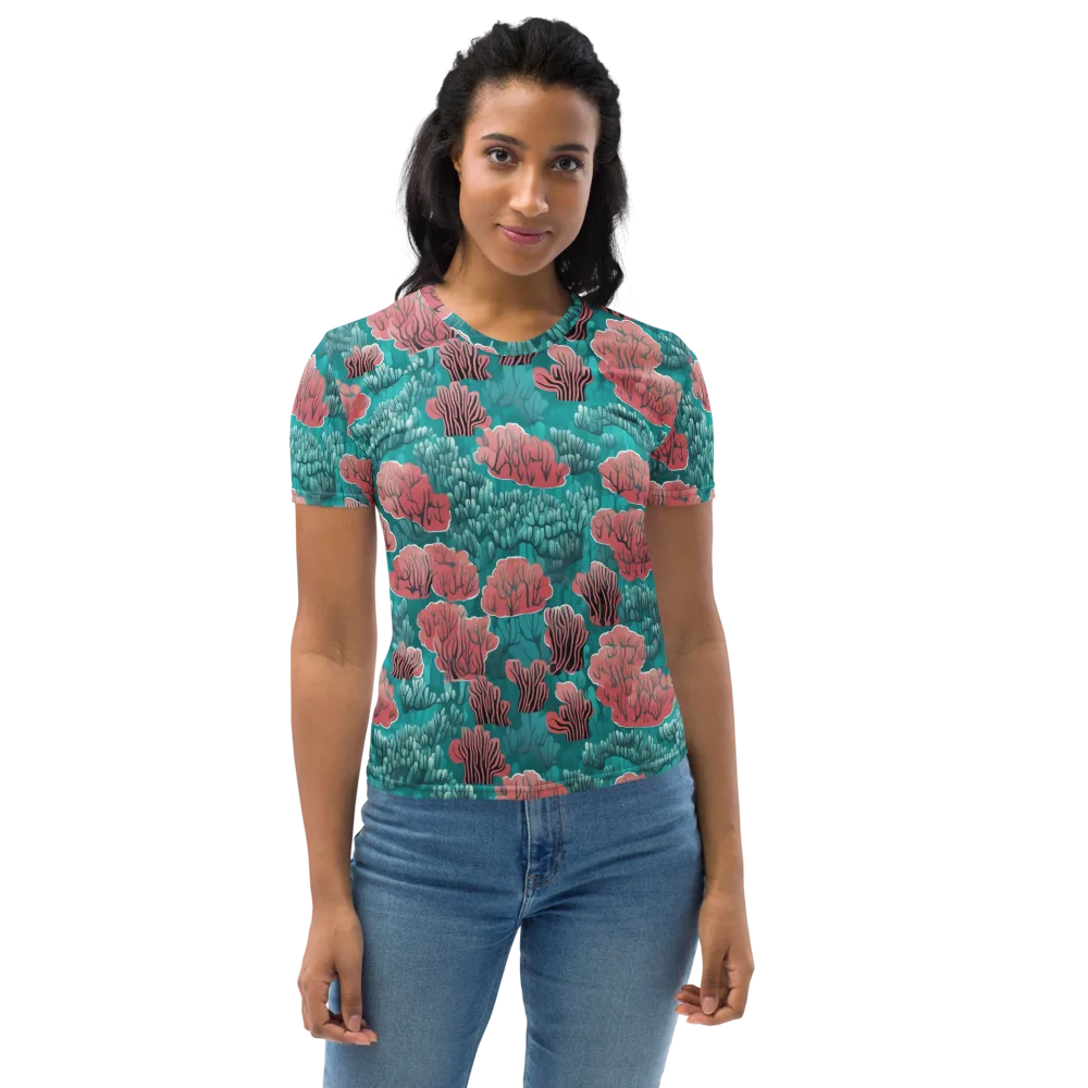 Aquatic Garden on Women's Crew Neck T-Shirt — Front