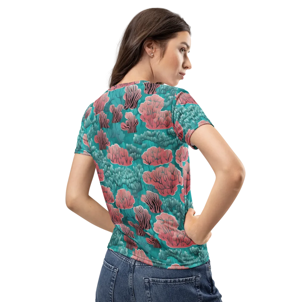 Aquatic Garden on Women's Crew Neck T-Shirt — Back