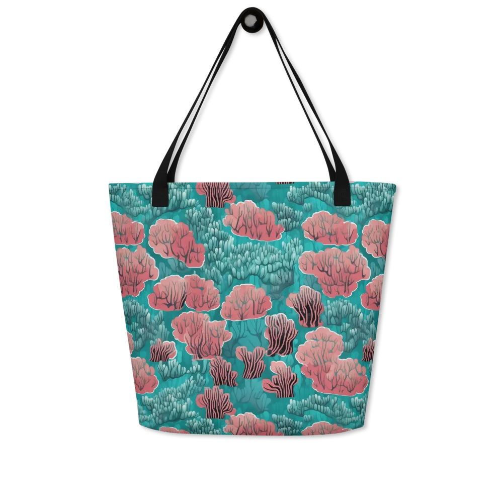 Aquatic Garden on Large Tote Bag W/ Pocket — Front