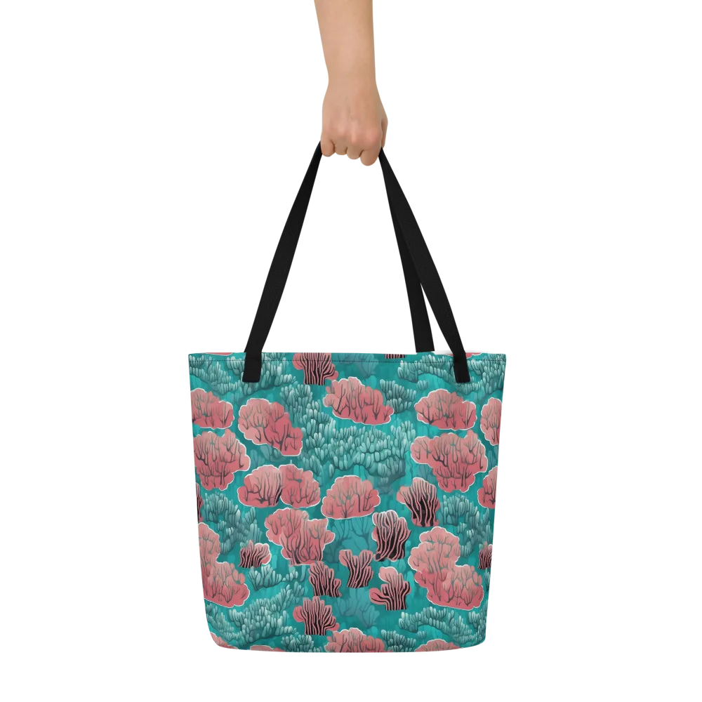 Aquatic Garden on Large Tote Bag W/ Pocket — Front
