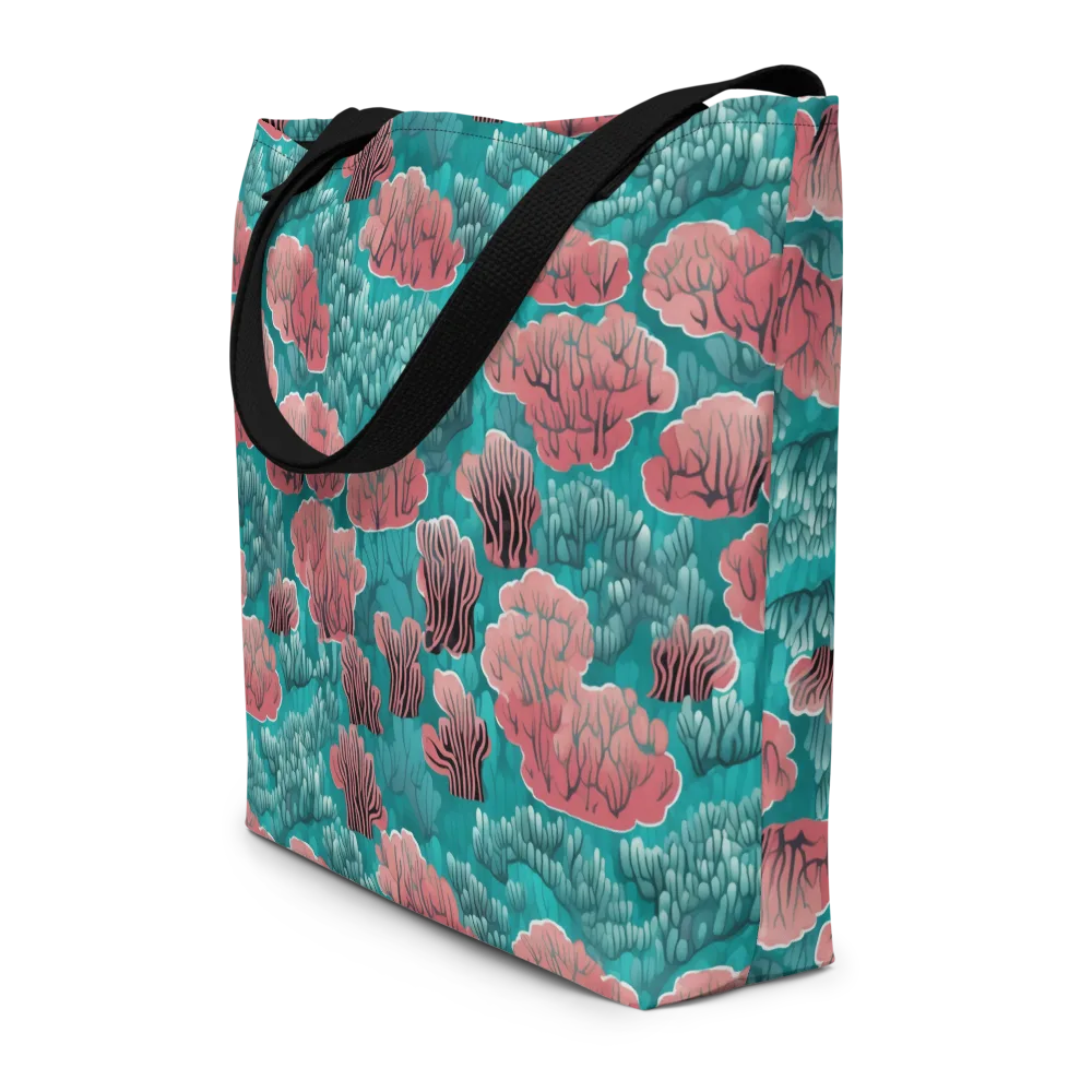 Aquatic Garden on Large Tote Bag W/ Pocket — Front