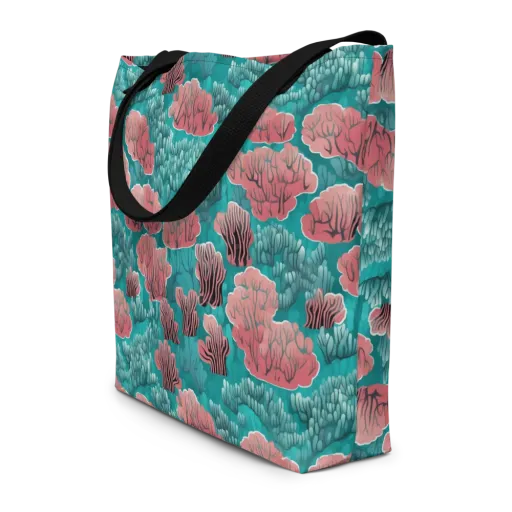 Aquatic Garden on a Large Tote Bag W/ Pocket