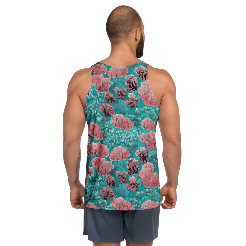 Aquatic Garden on Men's Tank Top — Back