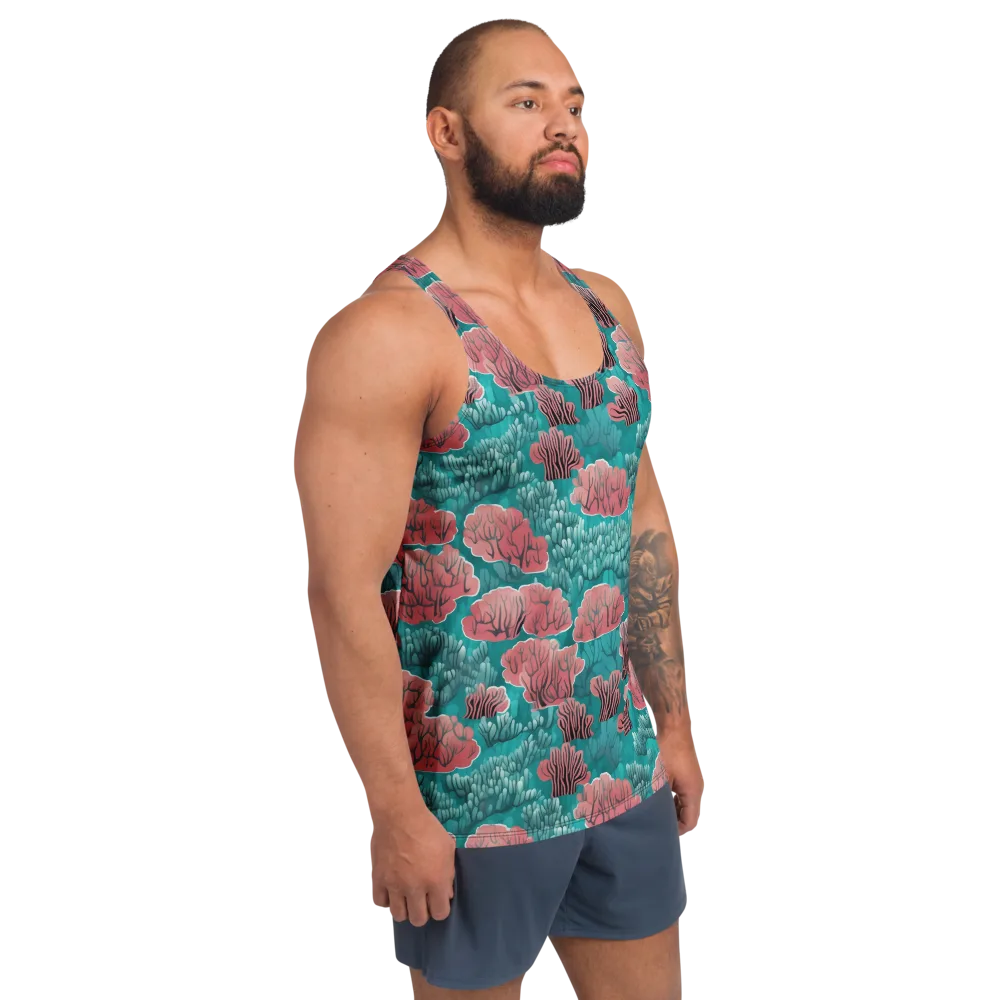 Aquatic Garden on Men's Tank Top — Right Front