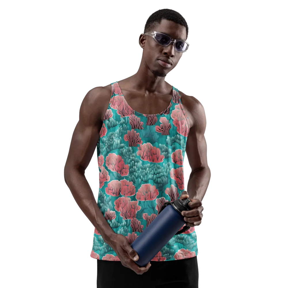 Aquatic Garden on Men's Tank Top — Front