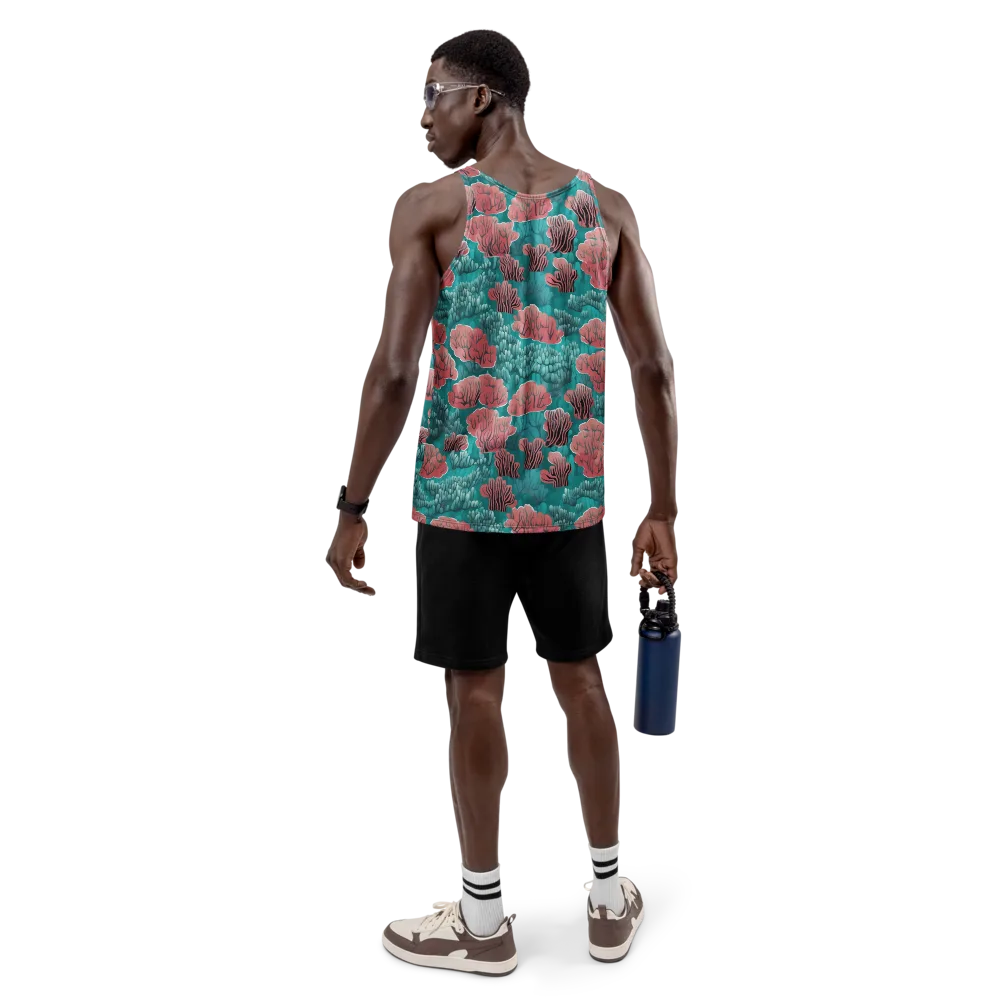 Aquatic Garden on Men's Tank Top — Back