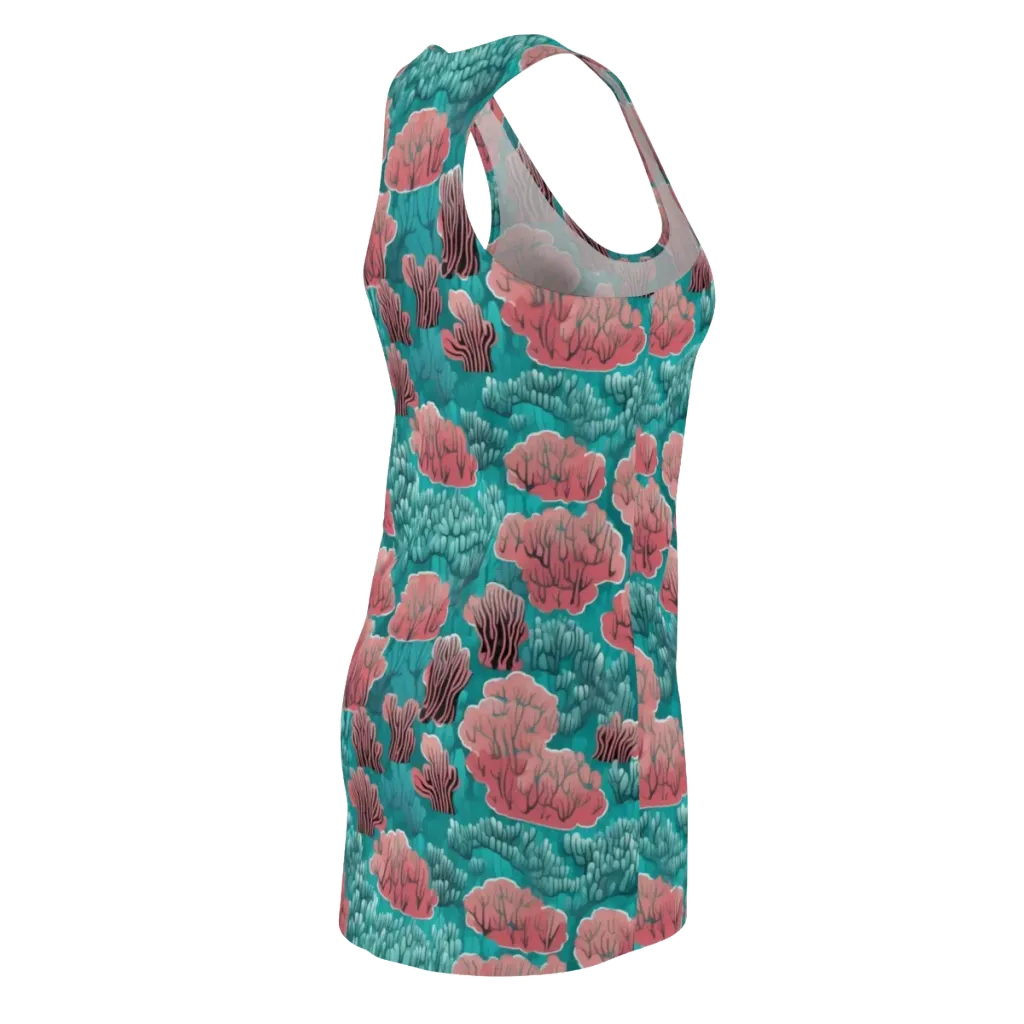 Aquatic Garden on Racerback Dress — Back Side