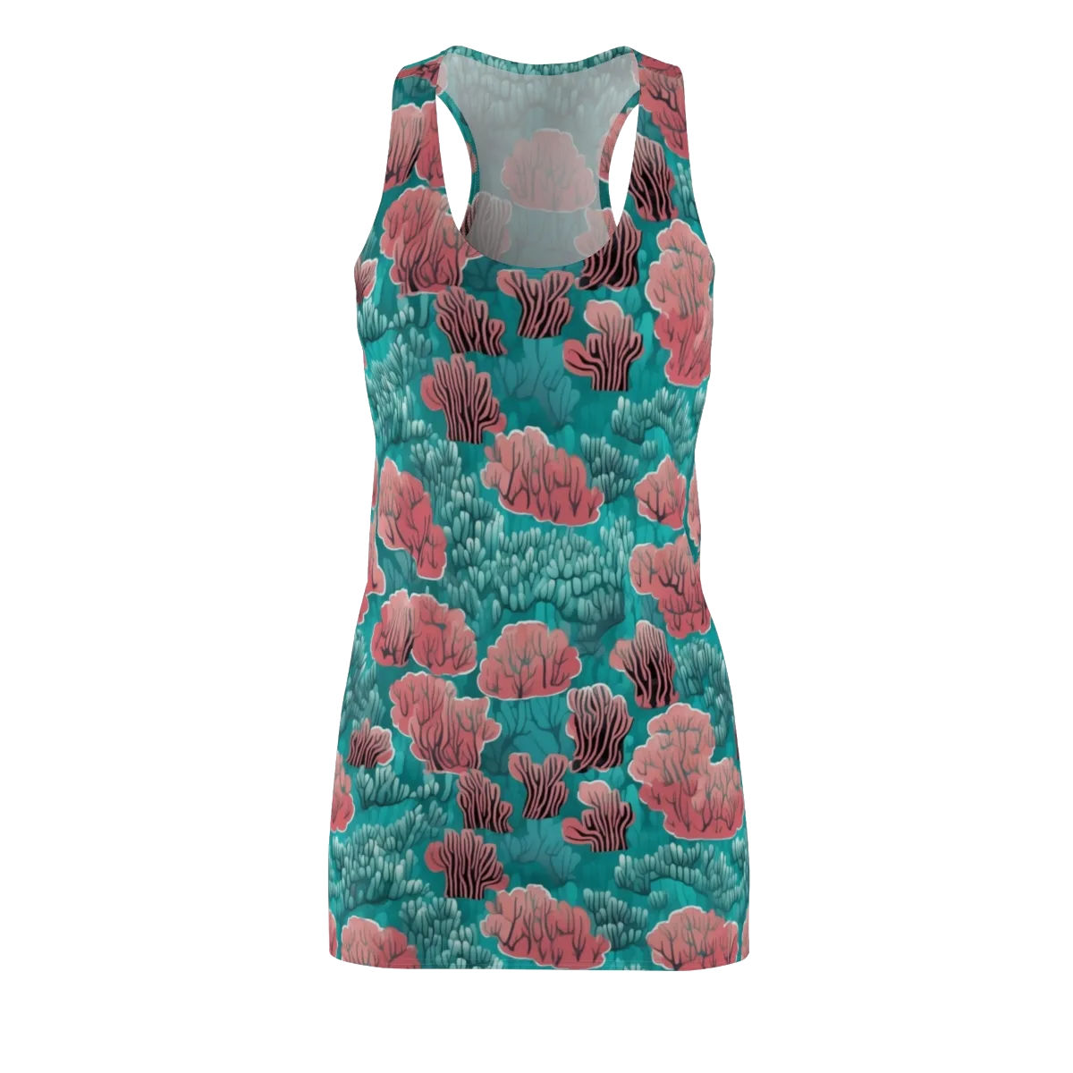 Aquatic Garden on Racerback Dress — Front