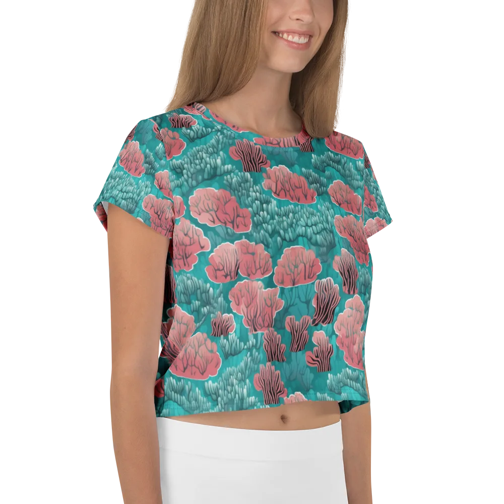 Aquatic Garden on Crop Tee — Right