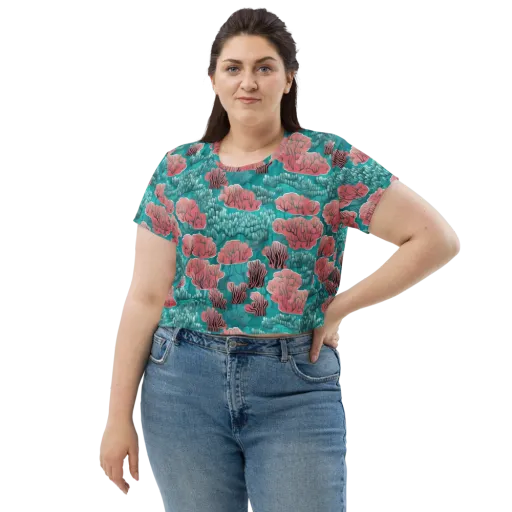 Aquatic Garden on a Crop Tee
