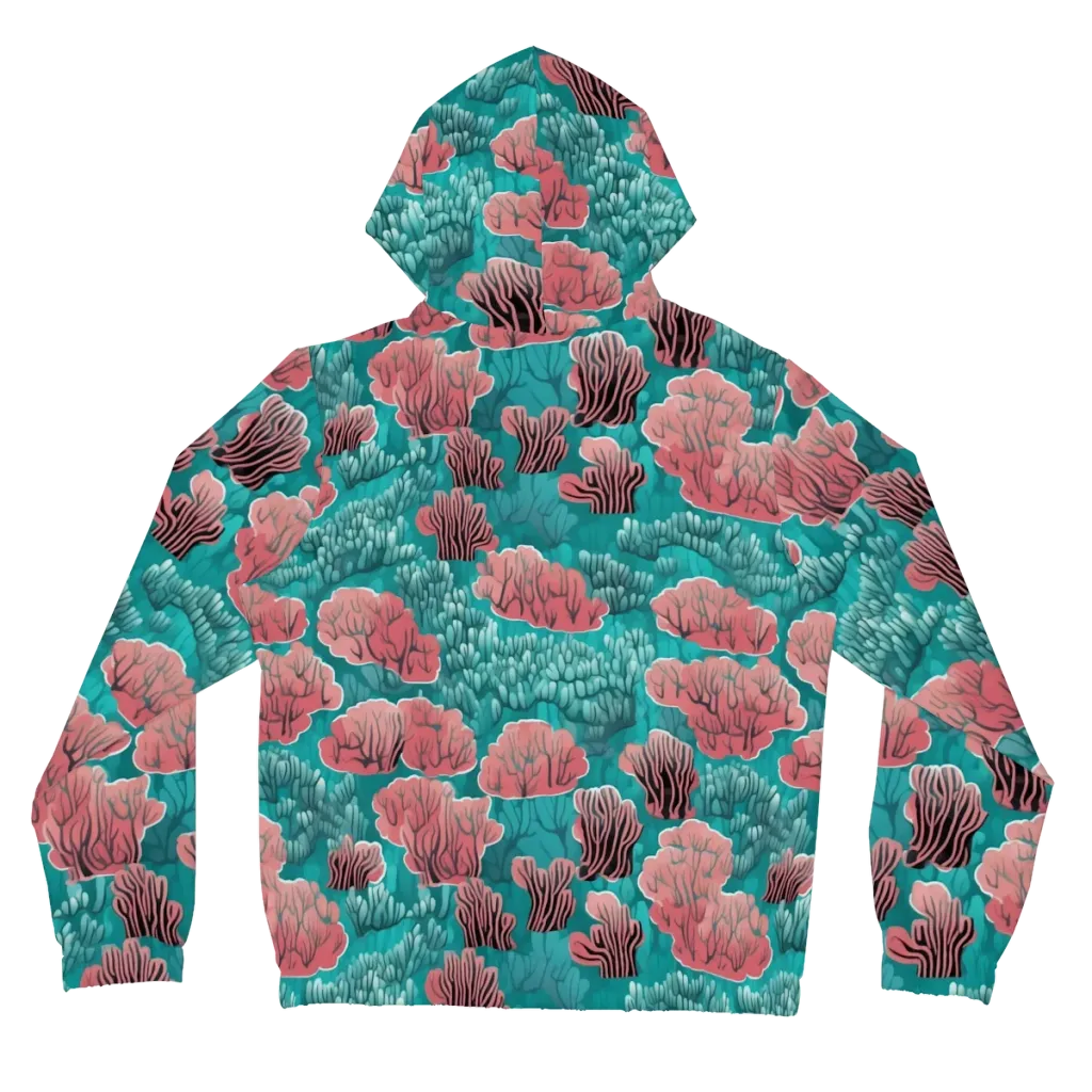 Aquatic Garden on Women's Full-Zip Hoodie — Back